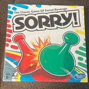 Hasbro Sorry! Board Game - Red and Green Edition